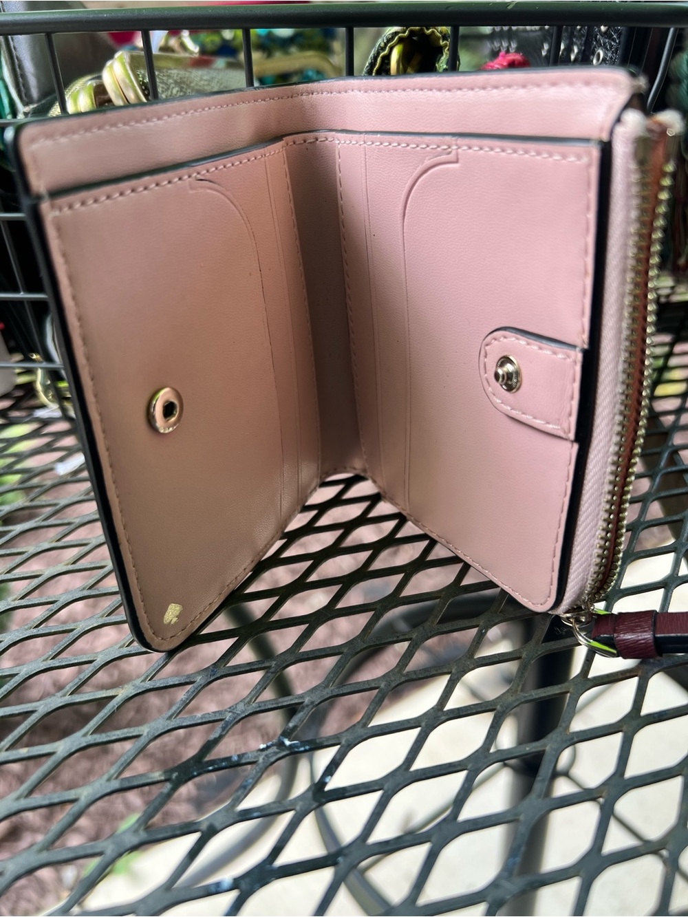 kate spade Pink Floral Pup Zip Around Wallet - Picture 4 of 5